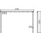 Laundry drying stand | Cross tube 4000 mm8 hooks, one-sided | steel tube  48 mm